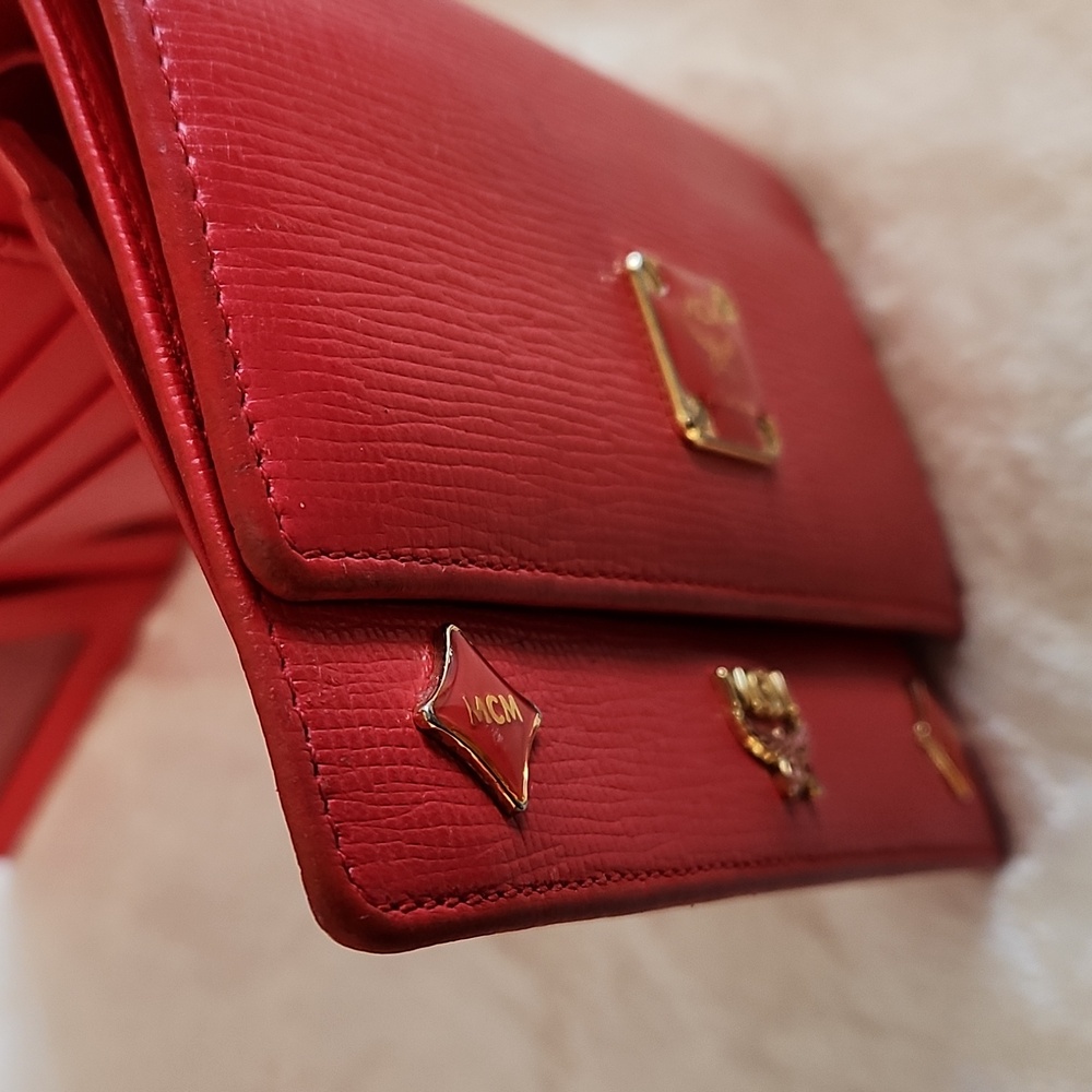 MCM Red Leather Wallet - Picture 8 of 10